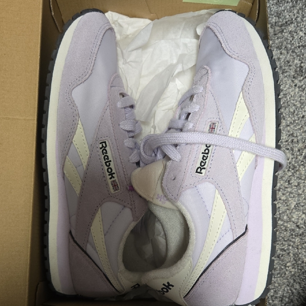 Reebok Pastel Purple and Cream Sneakers